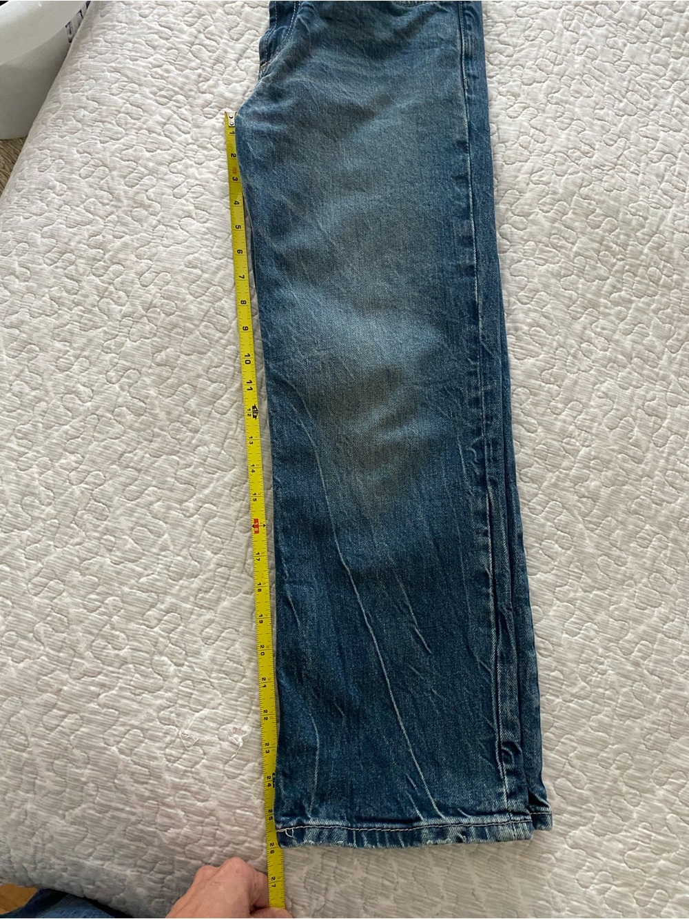Zara Dark Blue Straight-Leg Jeans - Picture 7 of 8